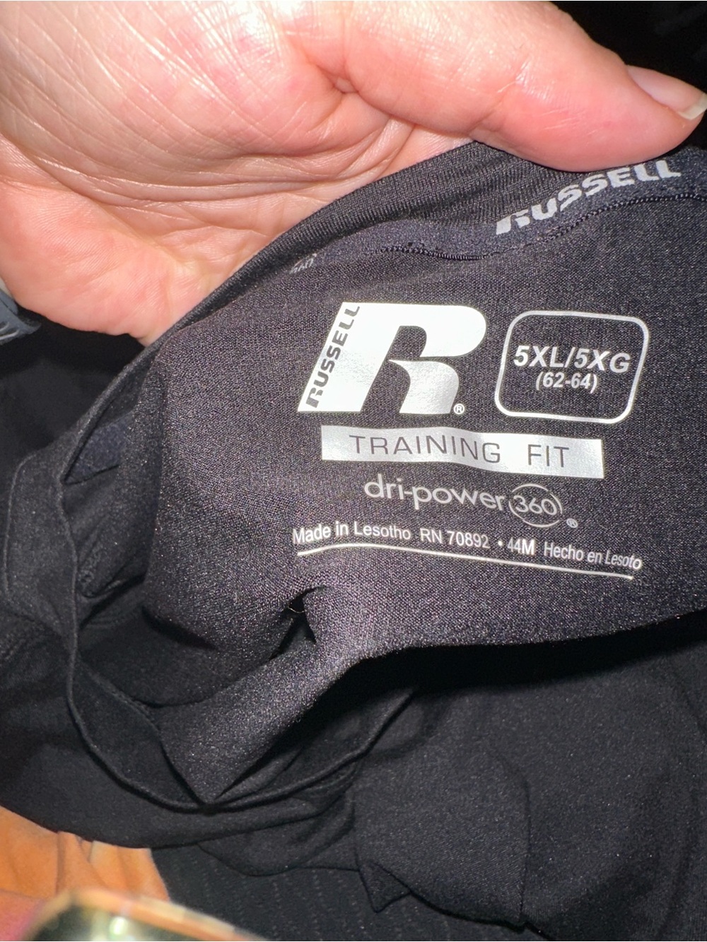 NWT Russell Athletic Black Long Sleeve Training Fit Tee Men’s Big & Tall 5XL